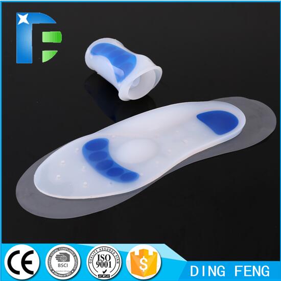 Medical Grade Silicone Orthotics for Plantar Fasciitis Arch Support Insoles Shoe Inserts for